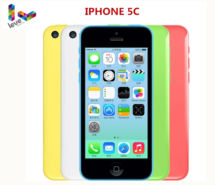 Promo Apple iphone 5C 4.0" 8MP Camera Dual Core Mobile Phone 8GB/16GB/32GB ROM IOS WiFi GPS WCDMA 3G Unlocked Used Smartphone