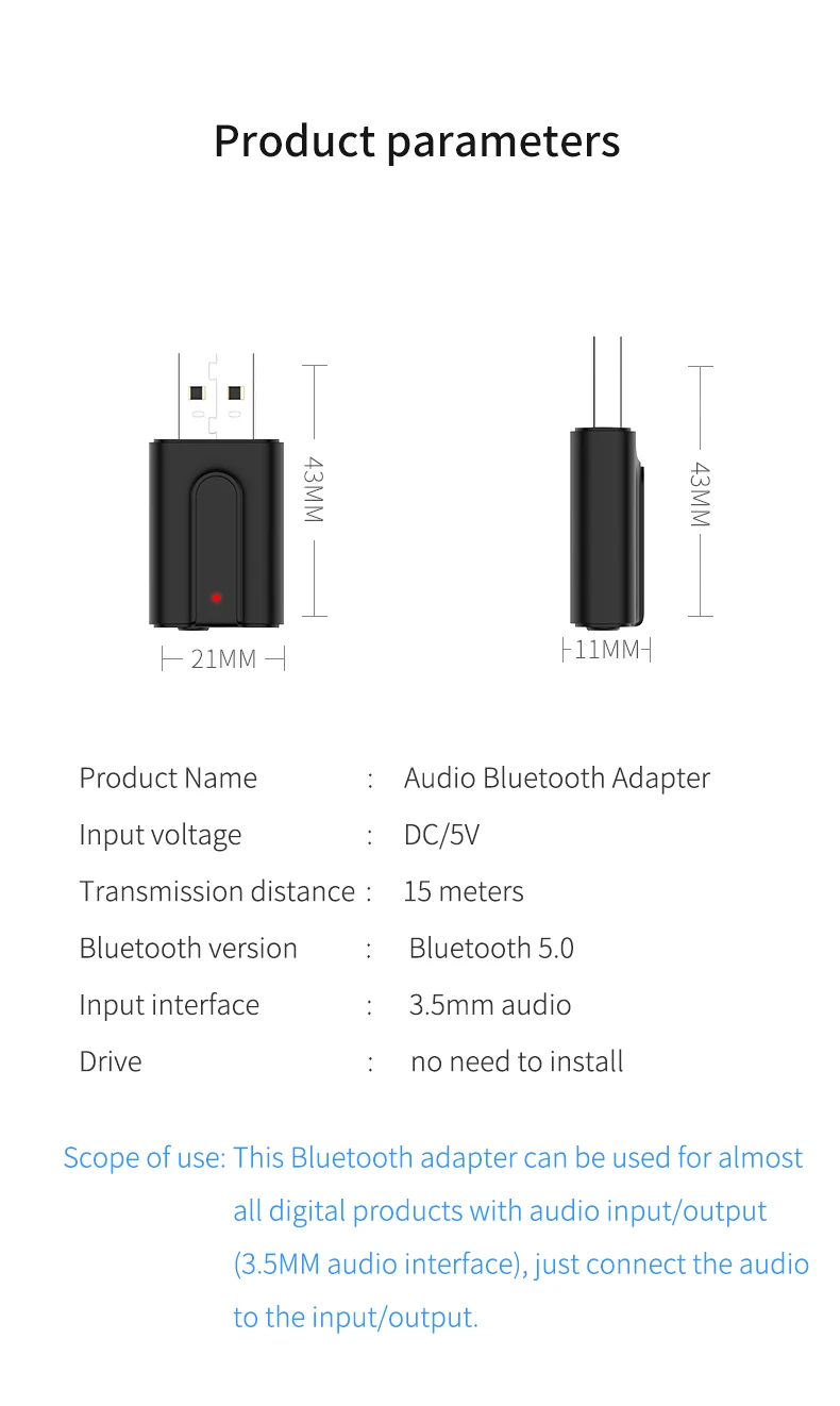 2 в 1 USB Bluetooth 5,0 адаптер Музыка Аудио адаптеры приемника передатчик беспроводной контроль автомобильные аксессуары