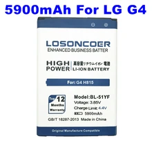 Losoncoe 5900 мА/ч, BL-51YH BL-51YF Батарея для LG G4 Батарея H815 H818 H819 VS999 F500 F500S F500K F500 V32 телефон BL 51YF