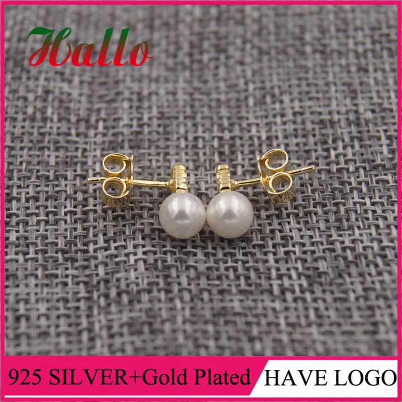 6MM 15260070 Pendientes Аро украшения из серебра 925 пробы жемчужные серьги Подвесные серьги de ley 925 mujer ювелирные изделия из натурального жемчуга - Цвет камня: 6MM 15260070