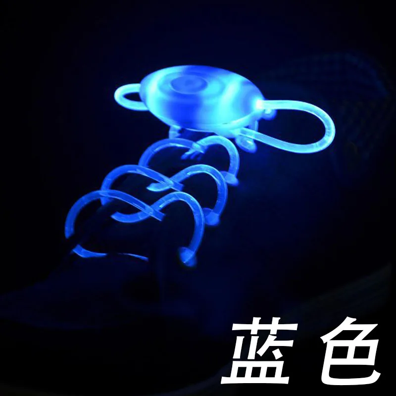 Blue 1 шт. разноцветная неоновая обувь с LED подсветкой, обувь на шнурках, светящиеся шнурки, аксессуары, вечерние принадлежности - Цвет: Blue