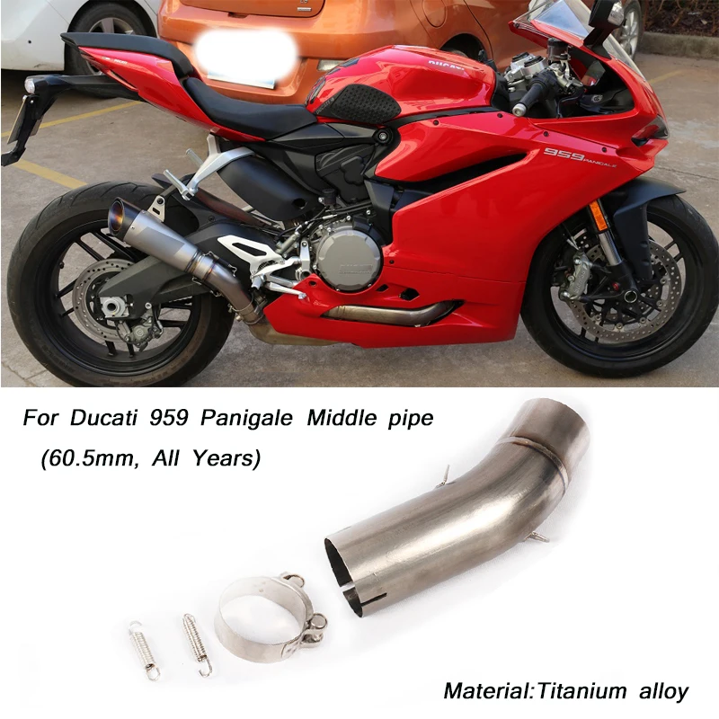 Для мотоцикла Ducati 959 Panigale Средний глушитель из титанового сплава на 60 5 мм