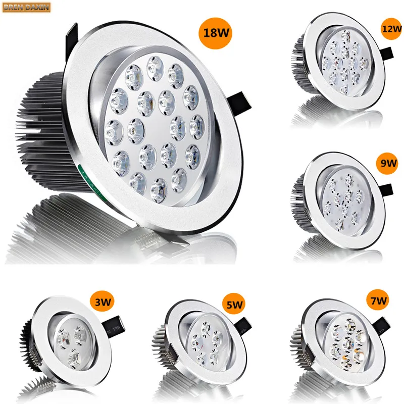 LED Downlight Dimmable LED downlight COB Shoot light 3w5w7w9w12w15w18w ultra bright LED ceiling household indoorIndoor lighting