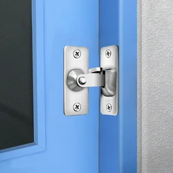 90 Degree Solid Door Latch Bolt 304 Stainless Steel Lock Sliding Door Right Angle Buckle Hardware Accessories With Screws