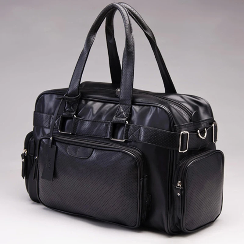 

Young Fashion mens leather travel bag vintage duffle handbags large men business luggage bag with shoulder strap sac voyages