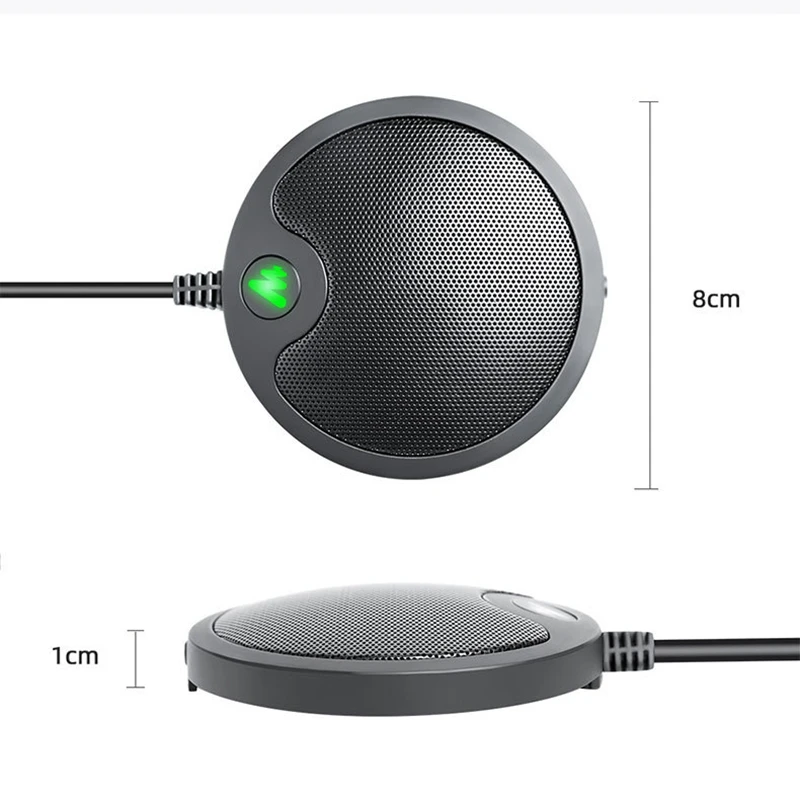 USB конденсаторный микрофон для конференц-связи, компьютерный Omnidirectiona Plug and Play микрофон с кабелем 1,95 м для голосового интервью
