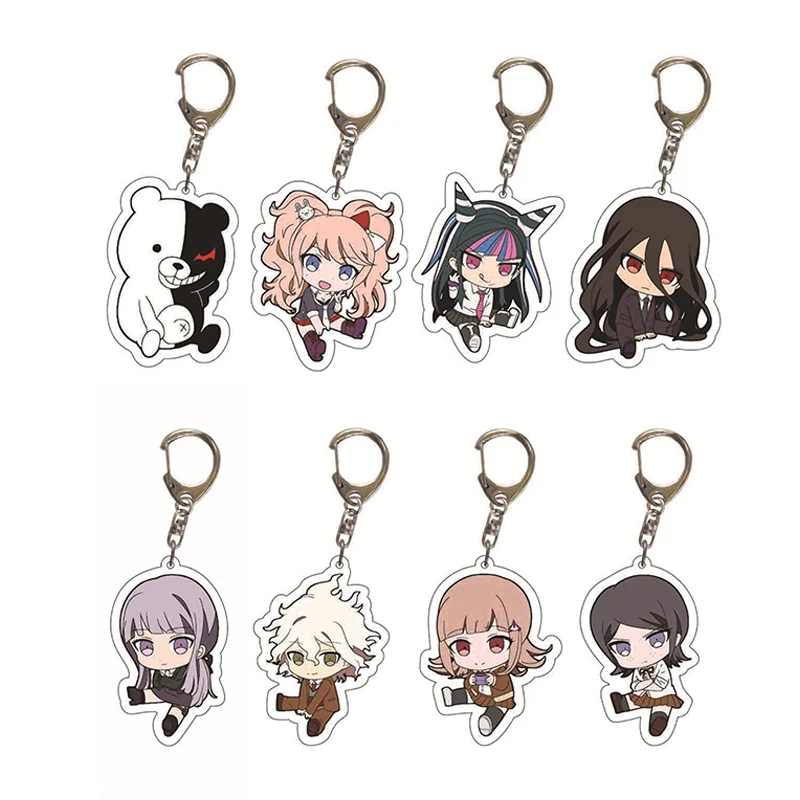 Keychain-Fans Figures Trinket Chiaki Danganronpa Nanami Anime-Game Acrylic Nagito Komaeda