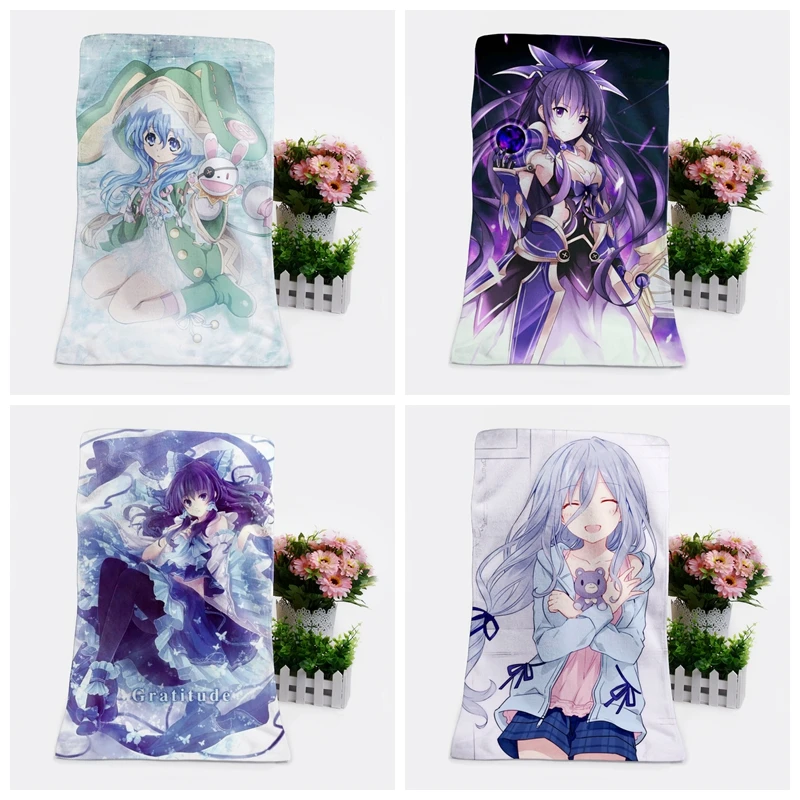 1 шт. Date A Live Fashion заказное аниме банное полотенце s носовой платок мягкое полотенце для лица мультяшная мочалка унисекс Новинка