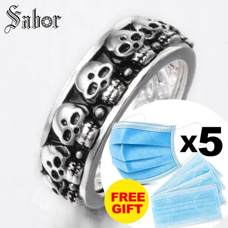 Горячая продажа Высокое качество череп серебряного цвета кольцо ювелирные