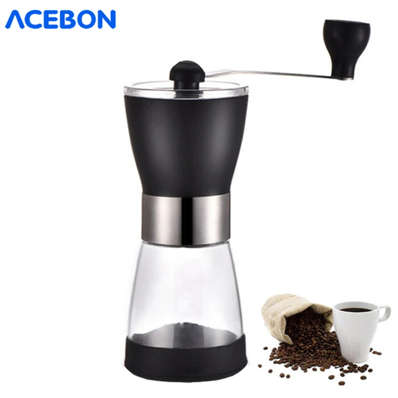 Manual Ceramic Coffee Grinder Ceramic core Stainless Steel Home Kitchen Mini Manual Hand Coffee Grinder Easy Cleaning by ACEBON