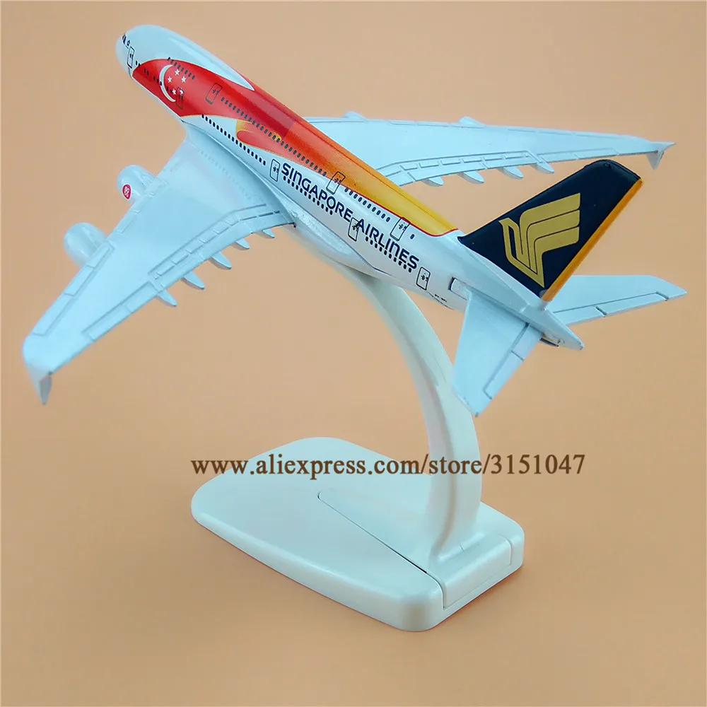 Авиакомпания Air Singapore Airlines Red A380 Аэробус 380 модель самолета флаг авиакомпании