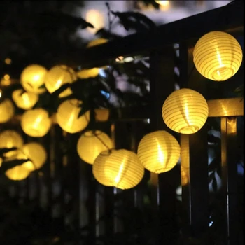 

Solar Light LED Lantern Garland String Lights Waterproof Outdoor Decorative Stringed Fairy Lights For Christmas Holiday Lighting