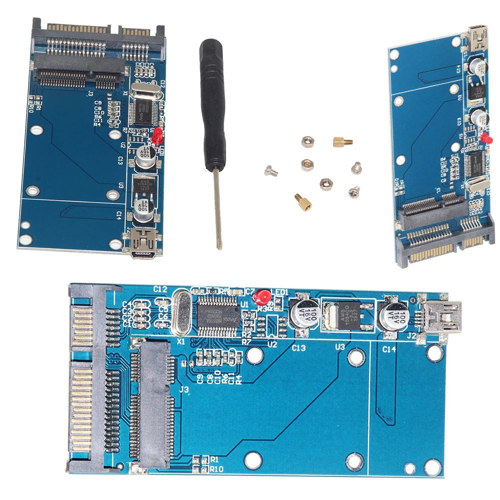MSATA SSD Женский до 2," 7+ 15 Pin SATA мужской мини USB 5pin конвертер карта