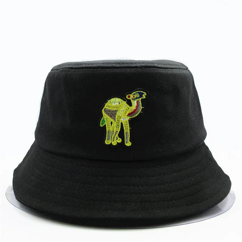 2021 Camel Embroidery Cotton Bucket Hat 