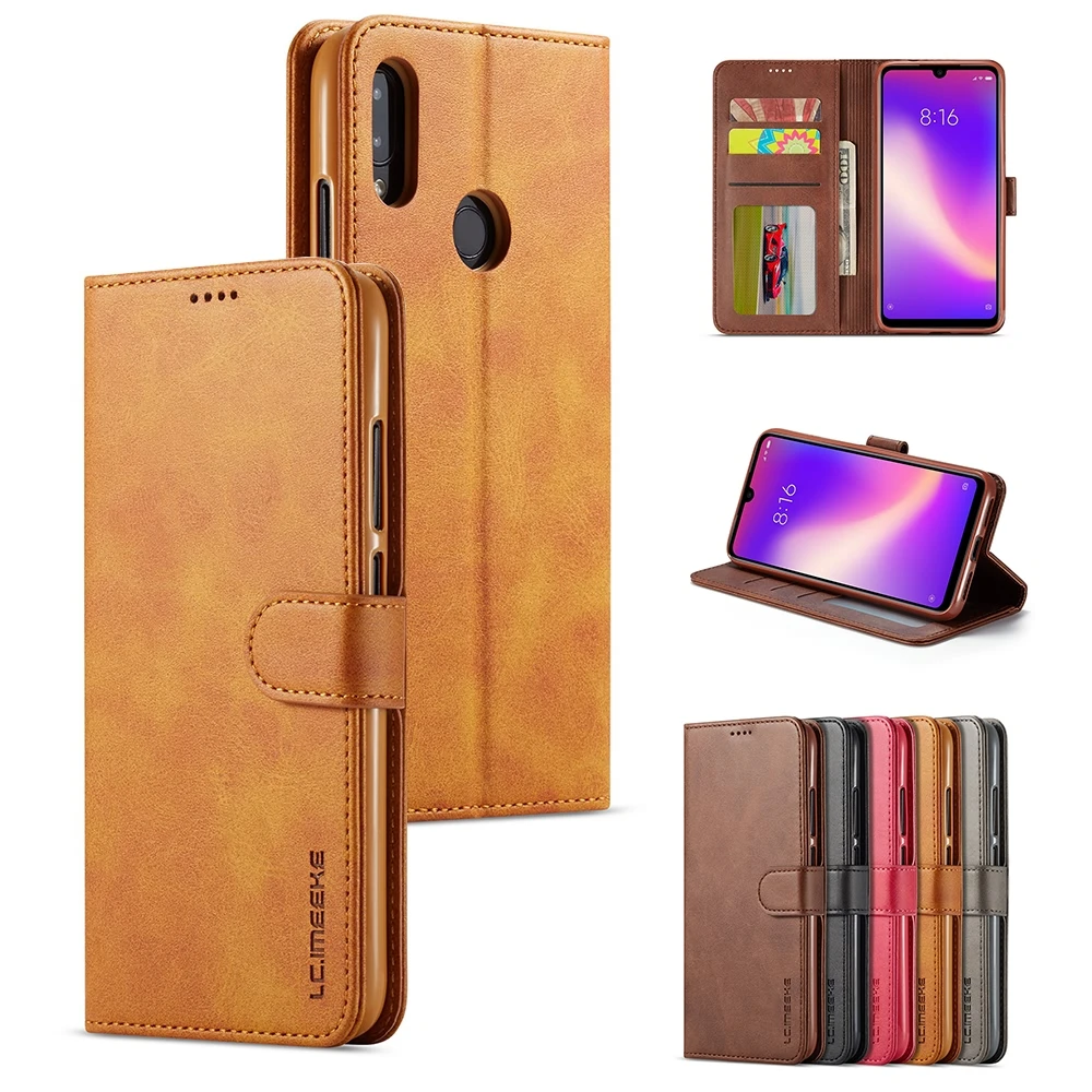 LLZ.COQUE Folio Premium Leather TPU Case for Redmi Note 7 Slim Magnetic Wallet Cover Xiaomi Mi A2 Lite 6 6A 5 | Мобильные телефоны