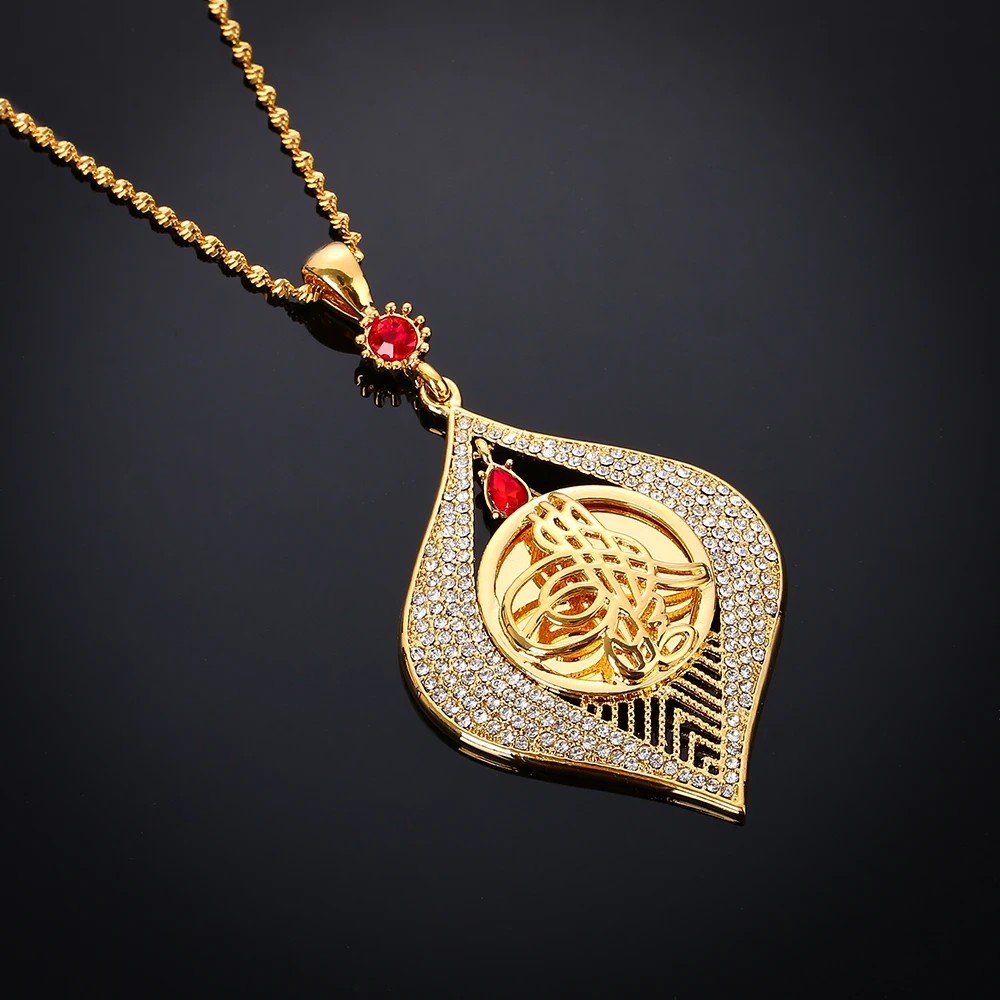 Ожерелье с подвеской в эфиопском стиле ювелирные изделия золотого цвета для