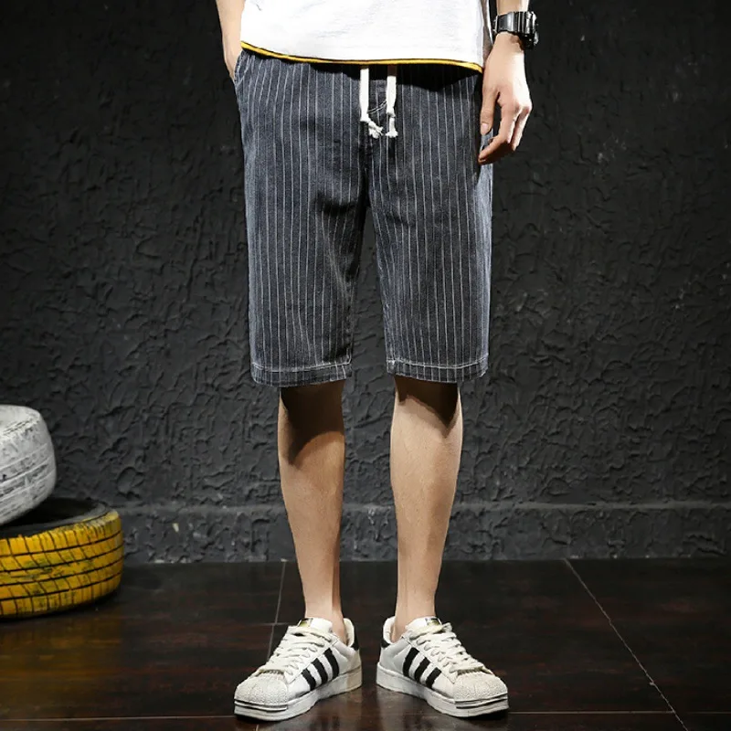 

Capri Jeans Men's Popular Brand Loose-Fit Workwear Casual Korean-style Trend Beam Leg Hip Hop 9 Points Skinny Harem Pants Sub-