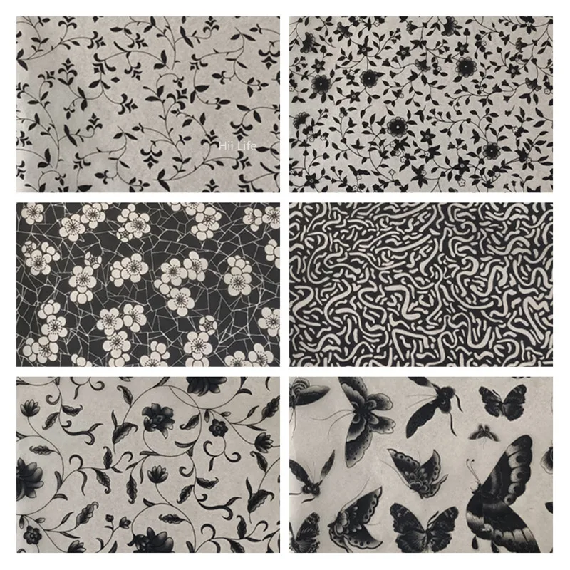 1PCS Pottery Art Black Transfer Paper Glaze Underglaze Flower Paper Jingdezhen Ceramic Decal Stickers DIY Polymer Clay Tools polymer clay tools pottery tools clay craft tool pottery coloring tool ceramic transfer paper
