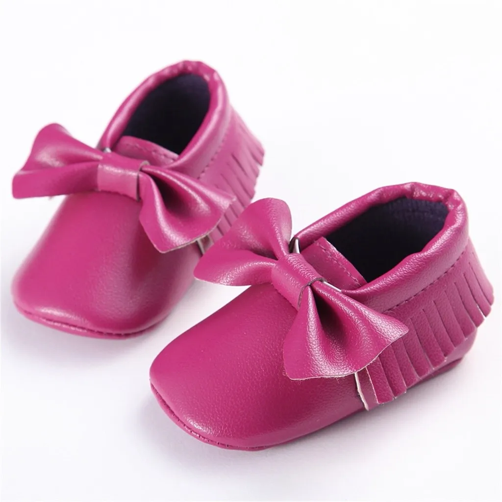 Обувь для малышей; коллекция года; Chaussure Enfant; Милая зимняя обувь с бантом и бахромой для маленьких девочек; обувь для новорожденных - Цвет: A