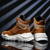 ZUFENG Winter Latest High Top Running Shoes Breathable Leather Sneakers for Men Lightweight Gym Running Shoes Tourism Walking ► Photo 1/6