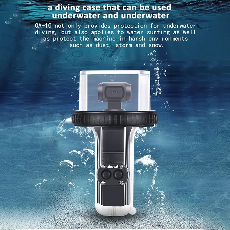 60 м водонепроницаемый футляр для дайвинга для DJI Osmo Карманный водонепроницаемый противотуманный прозрачный корпус для дайвинга с мини-штативом