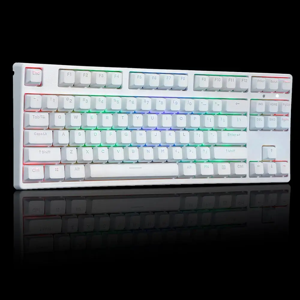 87 ключ NKRO USB Проводная RGB подсветка переключатель Gateron PBT двойная съемка клавиатуры Механическая игровая клавиатура для E-sport офиса ПК ноутбука