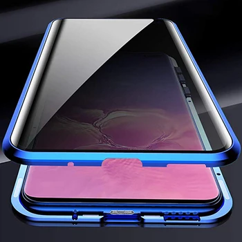 

360 Full Protection Anti-peeping Tempered Glass Metal Case Cover For Samsung Galaxy S10 S9 S8 Plus S10E Note 10 9 8 Plus A50 A70