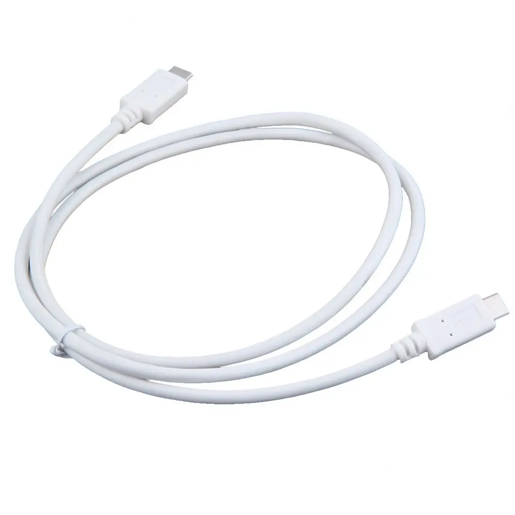 3 фута Реверсивный USB 3,1 type-C штекер-type-C Штекер кабель для передачи данных черный и белый универсальный