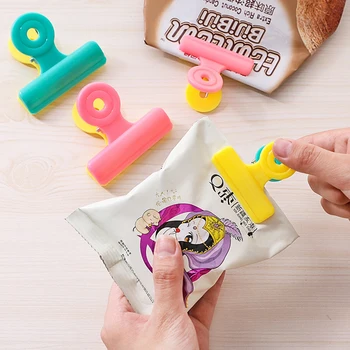 

8Pcs/lot Multifunction Bag Chip Clips Photo File Clamps Fresh Food Clips Assorted Colors Air Tight Seal Grip for Kitchen Seal
