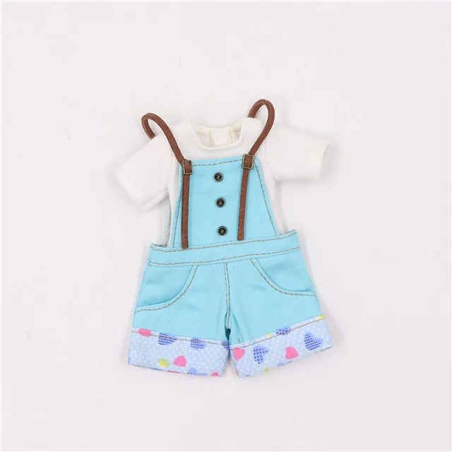 Neo Blythe Doll Blue Overall With White Shirt 1