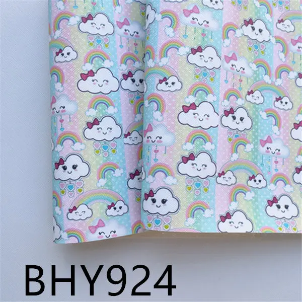 Free shipping 1sheet 20*33cm cartoon cute cloud leather faux viny fabric sheet BHY924 | Дом и сад