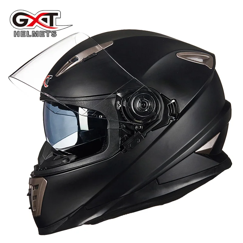 

Winter White dinosaurs GXT Double lens Full Face Motorcycle Helmet ,men moto motorbike helmet with Built-in lens can be hidden
