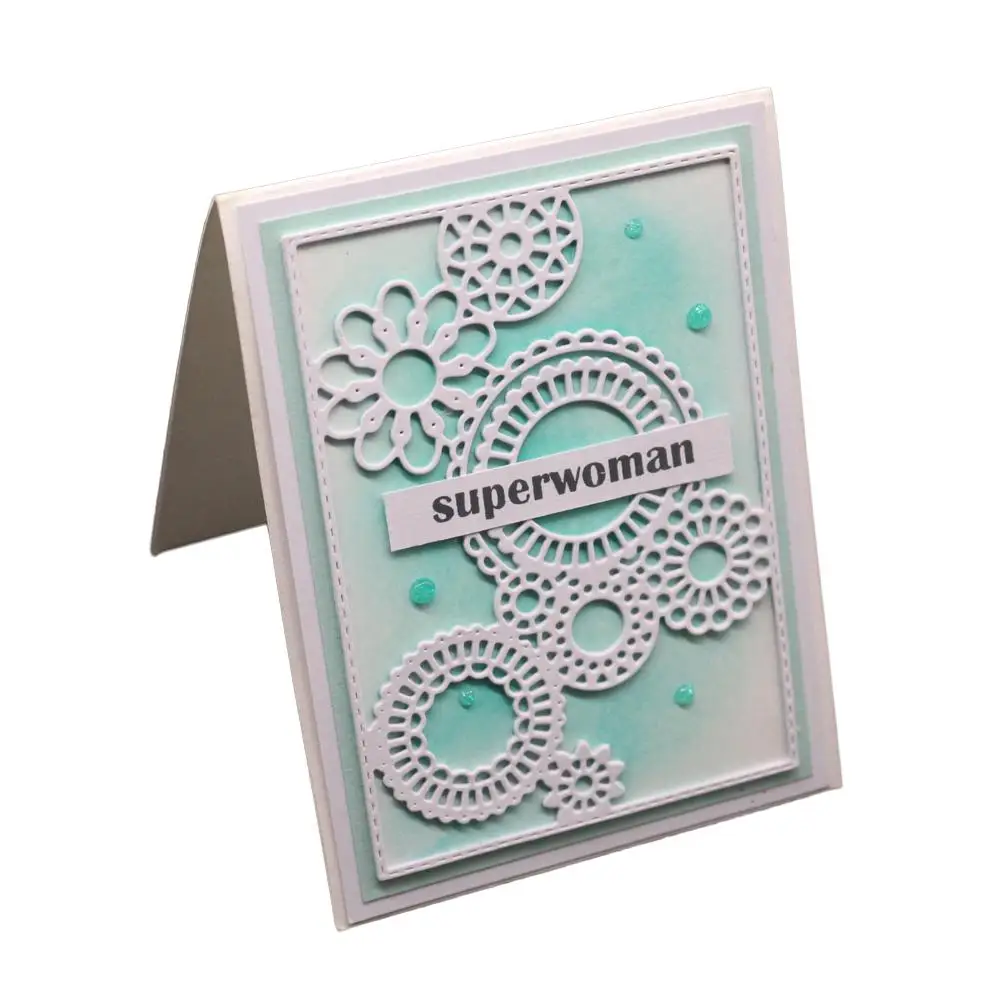  DIY Etched Carbon Steel Cutting Dies for Scrapbook Background/Invitation Lace/Greeting Card Decor - 4000210422985