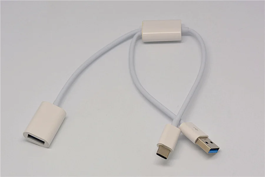 2 в 1 USB 3,1 тип-c штекер для USB-A и USB 3,0 Женский OTG микро-концентратор Y сплиттер адаптер, зарядный кабель