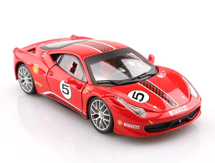 1:24 Высокая модель Ferrari сплава модель гоночной машины Rafa 458 гоночный выпуск № 5 автомобиль для детей Подарки