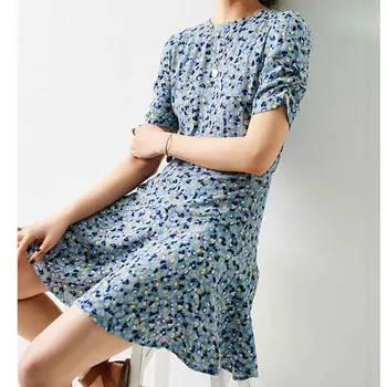 

Women Dress 2020 Spring New Fishtail Mini Dress Short Sleeve Printed Dress Women