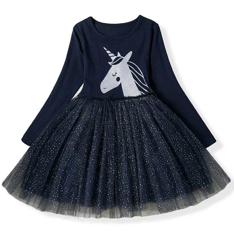 Нарядное платье с единорогом для девочек от 3 до 8 лет, праздничное платье принцессы с единорогом, Летние Детские платья для девочек, Пасхальный костюм - Цвет: 4