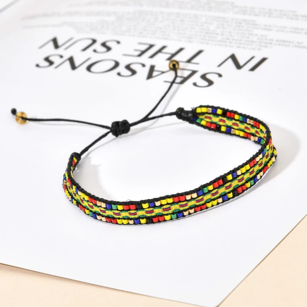 Handgeflochtenes Rattan Armband - Boho Style Manschette Für Damen