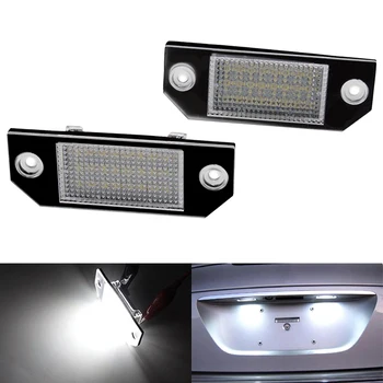 

2PCS DC 12V Car LED Light License Plate Light 6W 24 LED White Light for Ford Focus 2 C-Max