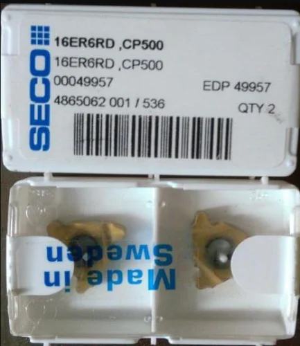 2 шт. вставки карбида 16ER6RD CP500