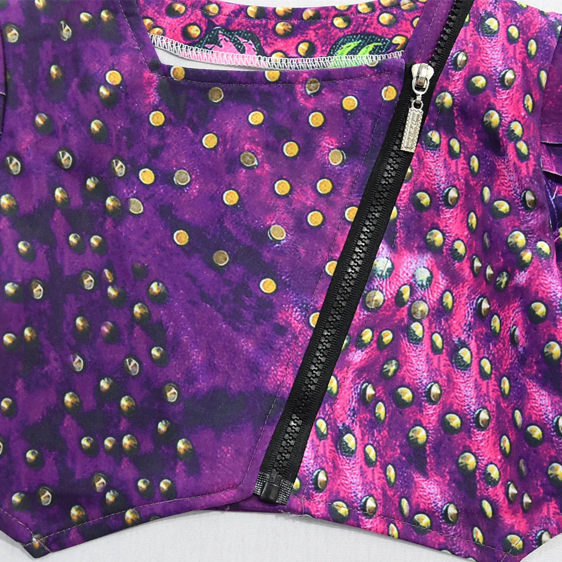 Нарядный костюм из 3 предметов для костюмированной вечеринки; Детский костюм; куртка и штаны; фиолетовые платья с короткими рукавами для девочек; маскарадная одежда; C32610CH