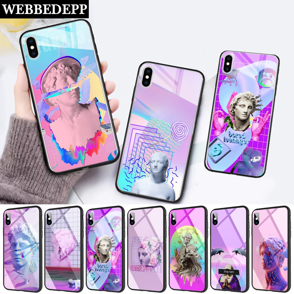 59W Medusa Vaporwave Блестящий арт-чехол для Apple iPhone 11 Pro X XS Max 6 6S 7 8 Plus 5 5S SE | Мобильные