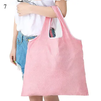 

Floral Printed Reusable Shopping Bag Women Polyester Foldable Convenient Eco Grocery Bag Storage Handbags Folding Bag Tote Pouch