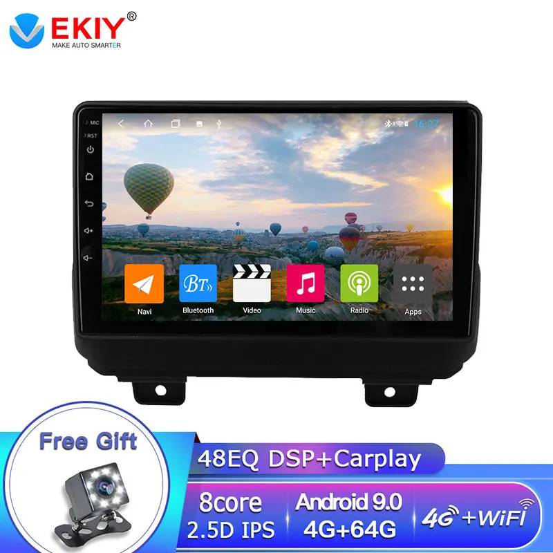 EKIY 9 &quotIPS DSP Автомагнитола для Jeep Wrangler 4 JL 2018 2019 Android 0 Гб + 64 видеорегистратор
