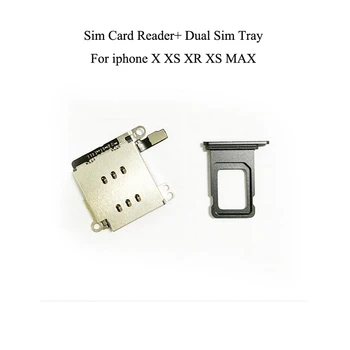 

20sets/lot For iPhone XR Dual SIM Card Reader flex cable +SIM Card tray Holder Slot Adapter Replacement