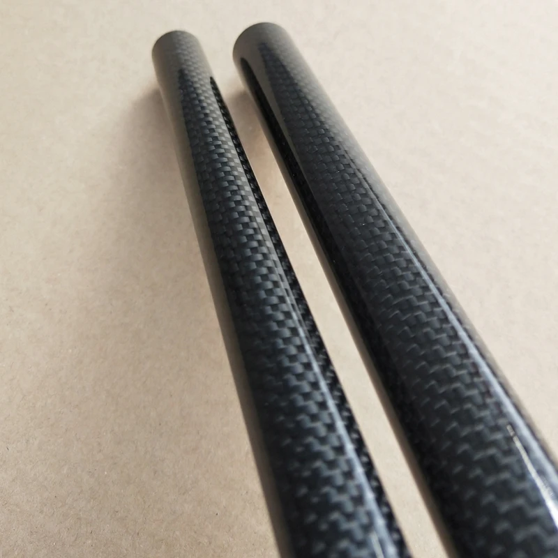 2PC 3K Plain weave glossy carbon fiber tube length 500mm carbon tube drone accessories high quality carbon fiber round tube