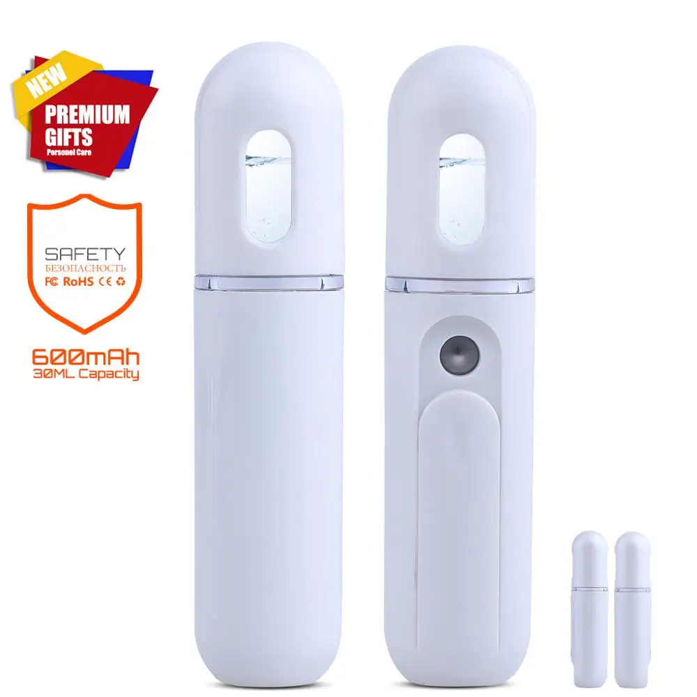 

Premium Nano Facial Humidifier with Handhold Designed 600mAh Safety Battery with 20CM Heavy Fog Leak Proof for Women
