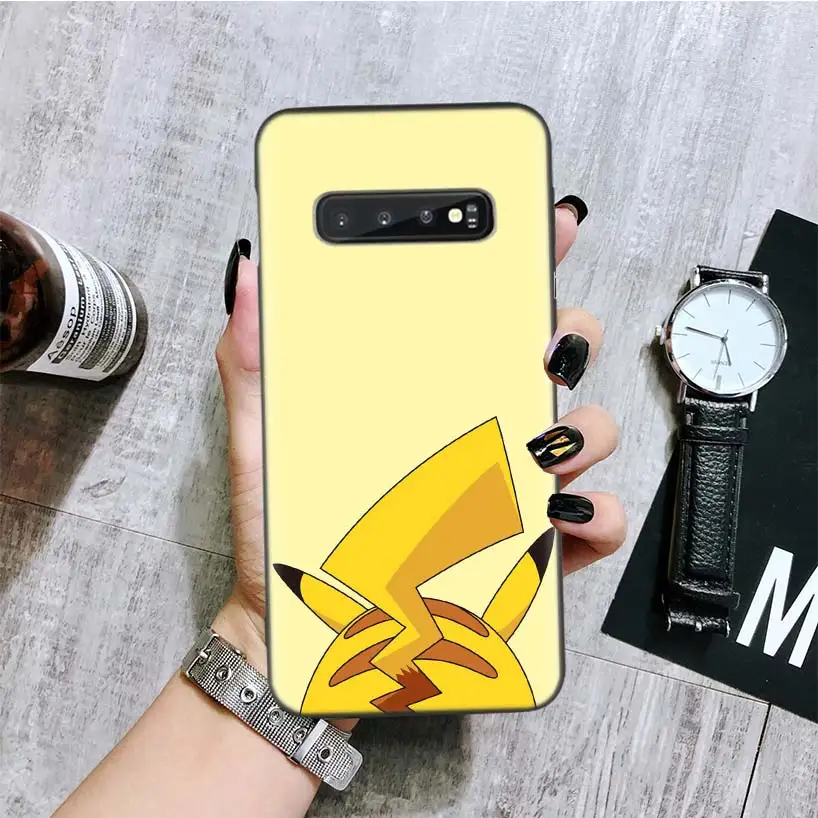 BA144-4 Пикачу карманные монстры черная крышка чехол для телефона для samsung Galaxy A50S A10S A20S A10 A20E A30 A40 A50 A70 M40 M30S A80 Coque Sh - Цвет: BA144-4