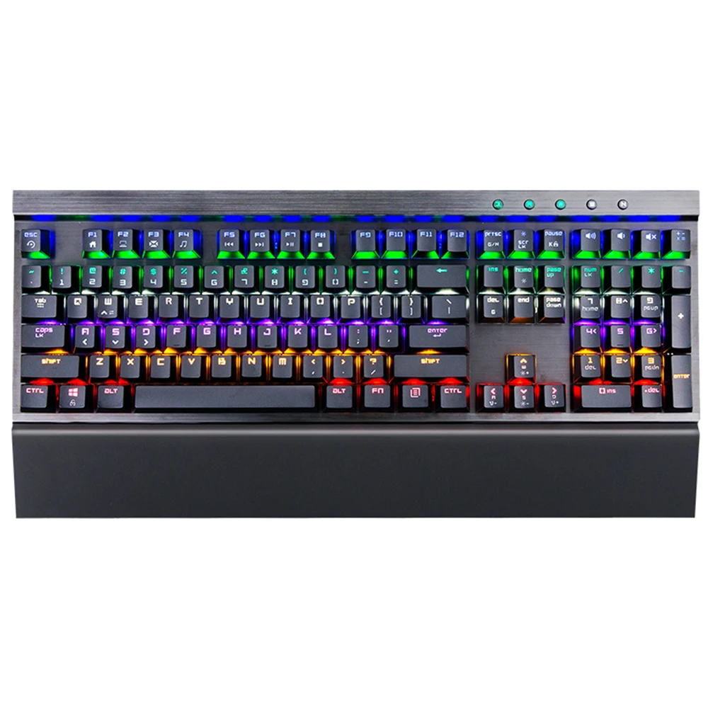 Square keycap Magic Refiner MK17 Полная Механическая игровая клавиатура водонепроницаемая Эргономика дизайн RGB подсветка светящаяся игровая Проводная клавиатура с USB - Цвет: Square keycap