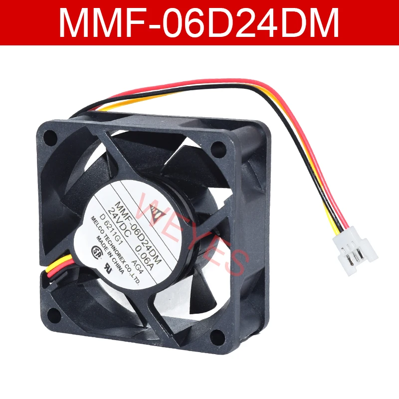 Оригинальный MMF-06D24DM DC24V 0.06A 60*60*25 мм 3-контактный инверторный вентилятор |